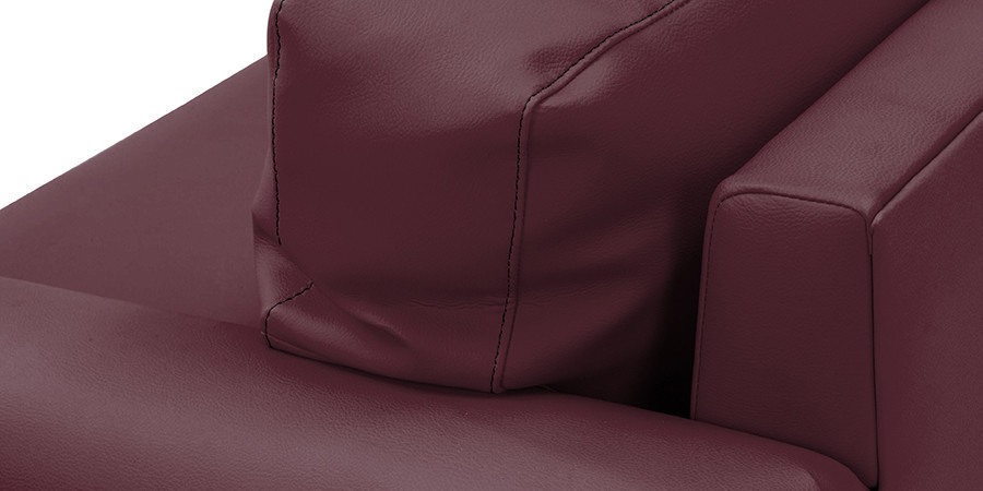 Samuel Leatherette Sofa(Burgundy)
